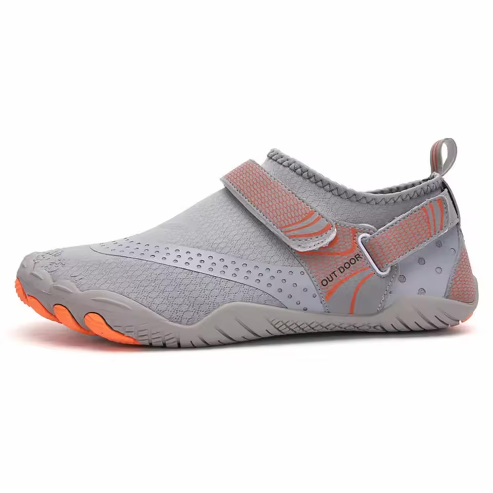 CloudStep barefoot water shoe in storm grey — side profile